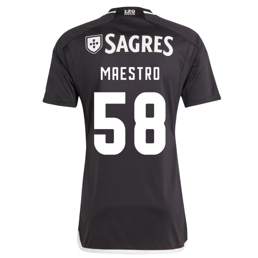 Niño Fútbol Camiseta Maestro #58 Negro 2ª Equipación 2023/24