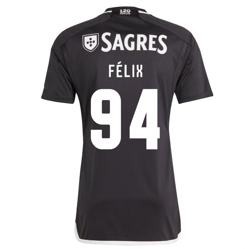 Niño Fútbol Camiseta Hugo Félix #94 Negro 2ª Equipación 2023/24