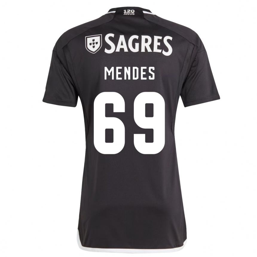 Niño Fútbol Camiseta Vladimir Mendes #69 Negro 2ª Equipación 2023/24