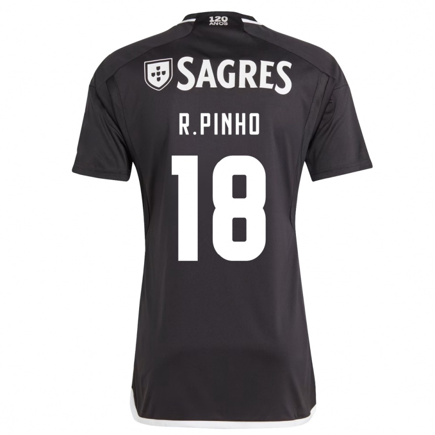 Niño Fútbol Camiseta Rodrigo Pinho #18 Negro 2ª Equipación 2023/24