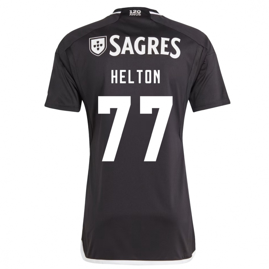 Niño Fútbol Camiseta Helton Leite #77 Negro 2ª Equipación 2023/24