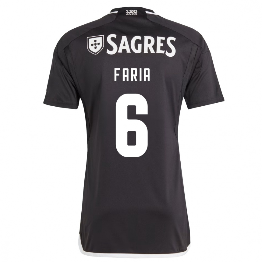 Niño Fútbol Camiseta Andreia Faria #6 Negro 2ª Equipación 2023/24