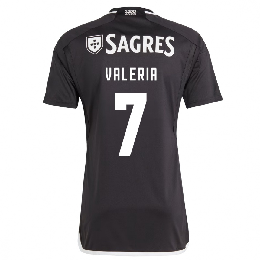 Niño Fútbol Camiseta Valeria #7 Negro 2ª Equipación 2023/24