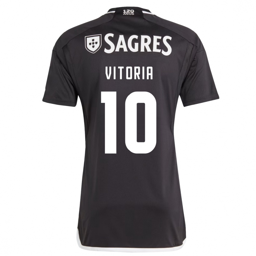 Niño Fútbol Camiseta Ana Vitoria #10 Negro 2ª Equipación 2023/24