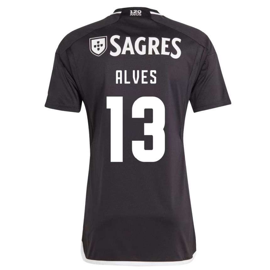 Niño Fútbol Camiseta Lucia Alves #13 Negro 2ª Equipación 2023/24