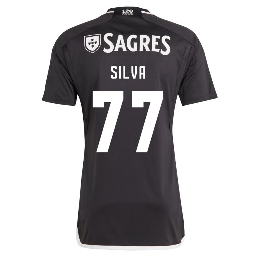 Niño Fútbol Camiseta Jessica Silva #77 Negro 2ª Equipación 2023/24