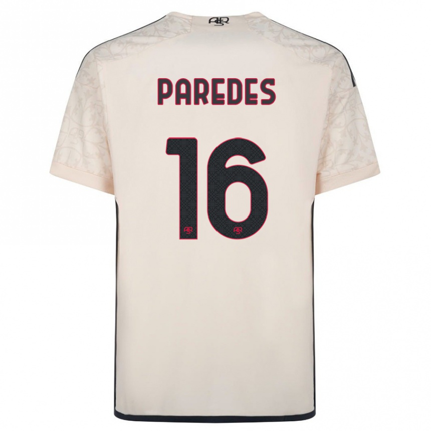 Niño Fútbol Camiseta Leandro Paredes #16 Blanquecino 2ª Equipación 2023/24