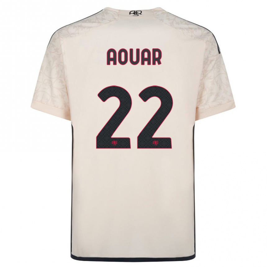 Niño Fútbol Camiseta Houssem Aouar #22 Blanquecino 2ª Equipación 2023/24