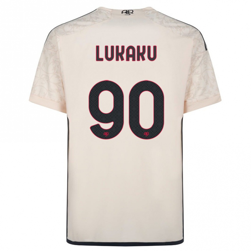 Niño Fútbol Camiseta Romelu Lukaku #90 Blanquecino 2ª Equipación 2023/24