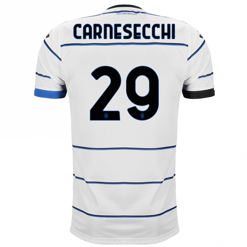 Niño Fútbol Camiseta Marco Carnesecchi #29 Blanco 2ª Equipación 2023/24