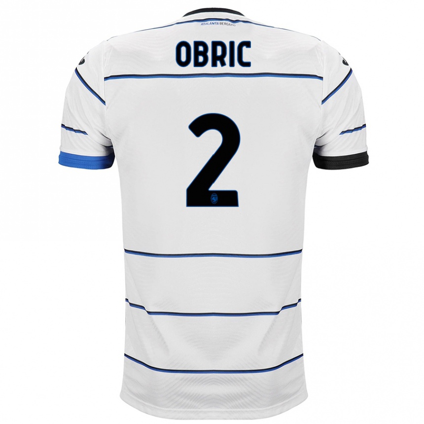 Niño Fútbol Camiseta Relja Obric #2 Blanco 2ª Equipación 2023/24