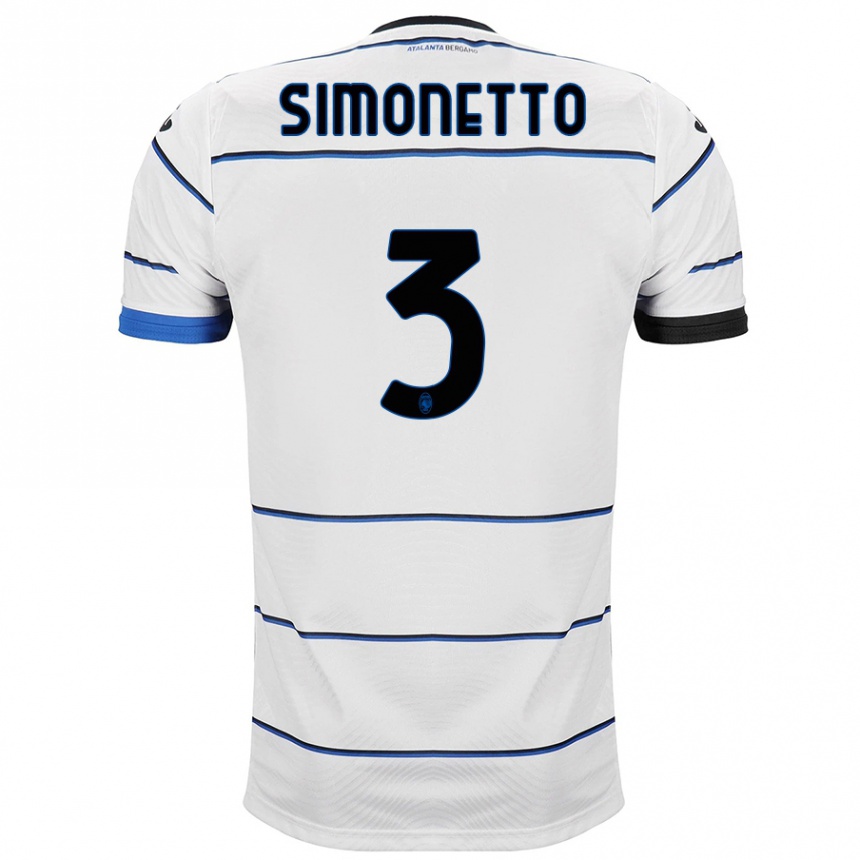 Niño Fútbol Camiseta Federico Simonetto #3 Blanco 2ª Equipación 2023/24