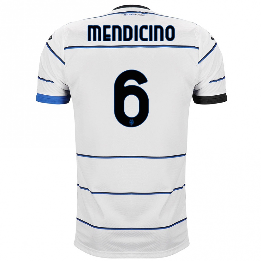 Niño Fútbol Camiseta Leonardo Mendicino #6 Blanco 2ª Equipación 2023/24