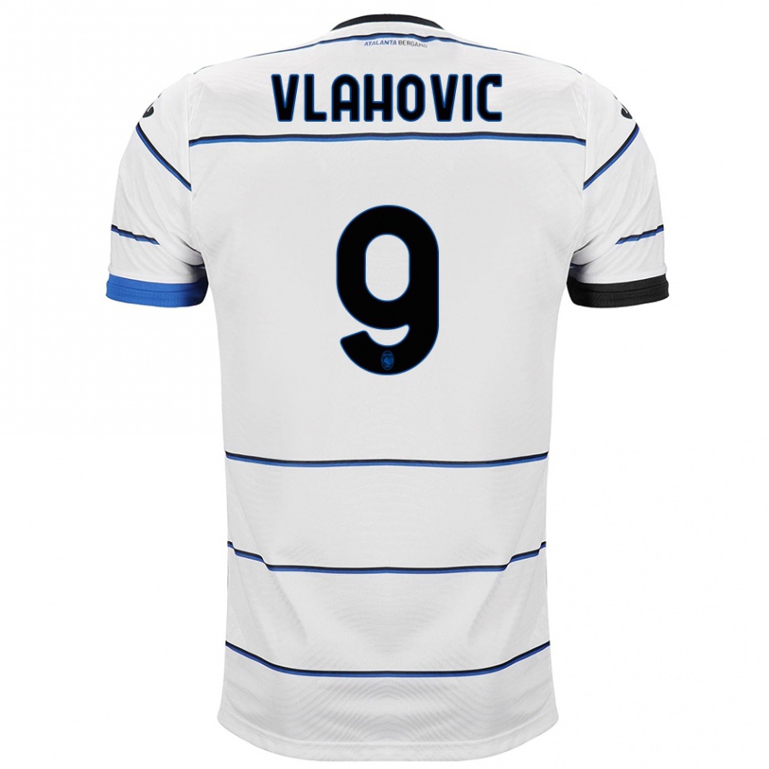Niño Fútbol Camiseta Vanja Vlahovic #9 Blanco 2ª Equipación 2023/24