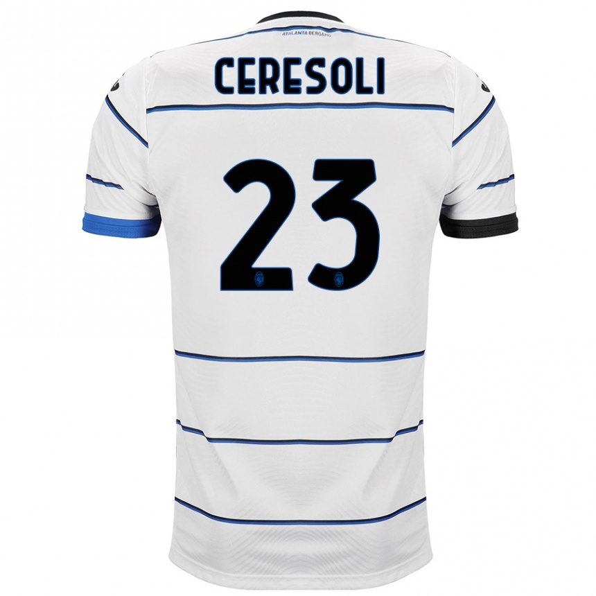 Niño Fútbol Camiseta Andrea Ceresoli #23 Blanco 2ª Equipación 2023/24