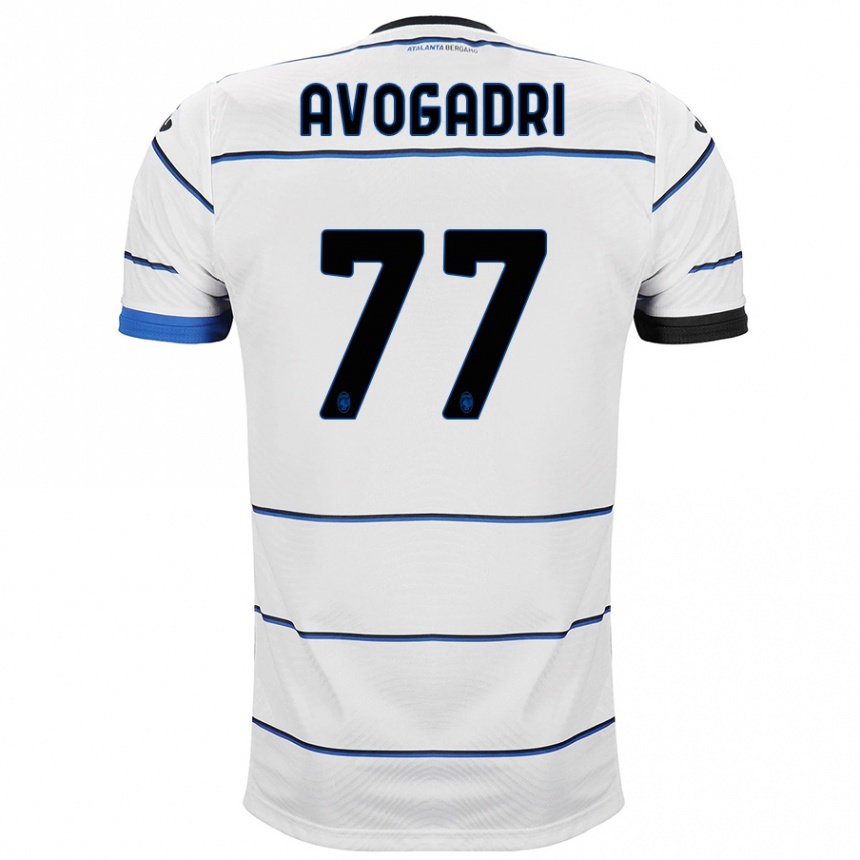 Niño Fútbol Camiseta Lorenzo Avogadri #77 Blanco 2ª Equipación 2023/24