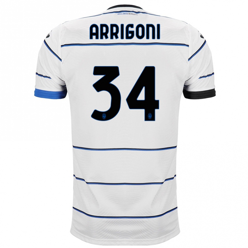 Niño Fútbol Camiseta Mattia Arrigoni #34 Blanco 2ª Equipación 2023/24