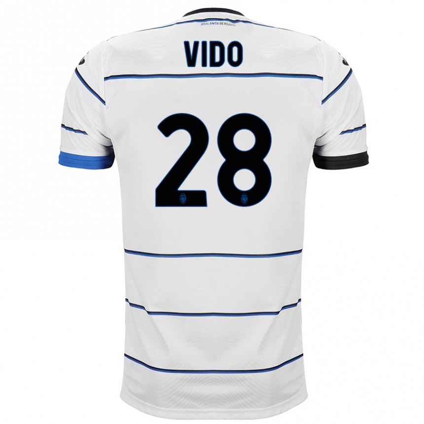 Niño Fútbol Camiseta Luca Vido #28 Blanco 2ª Equipación 2023/24