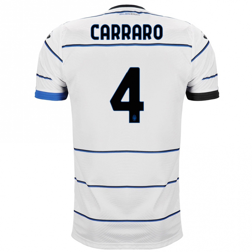 Niño Fútbol Camiseta Marco Carraro #4 Blanco 2ª Equipación 2023/24