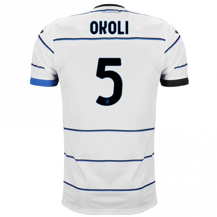 Niño Fútbol Camiseta Caleb Okoli #5 Blanco 2ª Equipación 2023/24