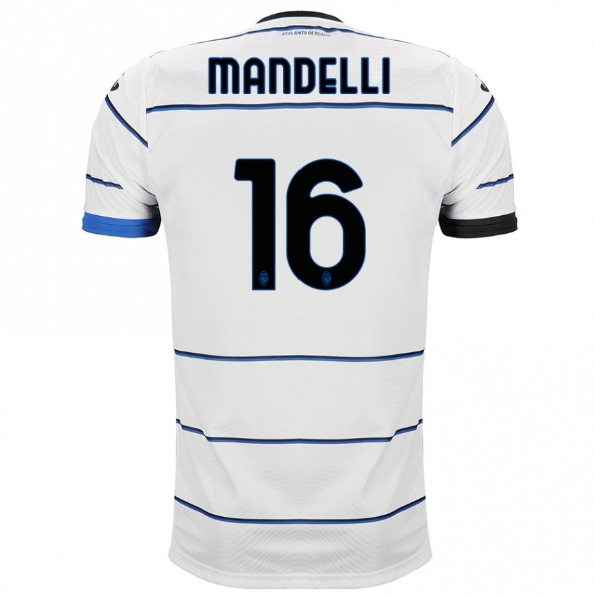 Niño Fútbol Camiseta Giulia Mandelli #16 Blanco 2ª Equipación 2023/24