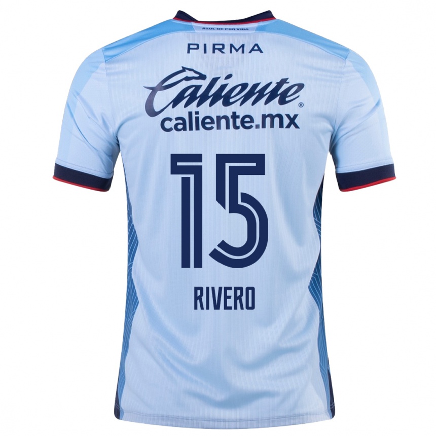 Niño Fútbol Camiseta Ignacio Rivero #15 Cielo Azul 2ª Equipación 2023/24