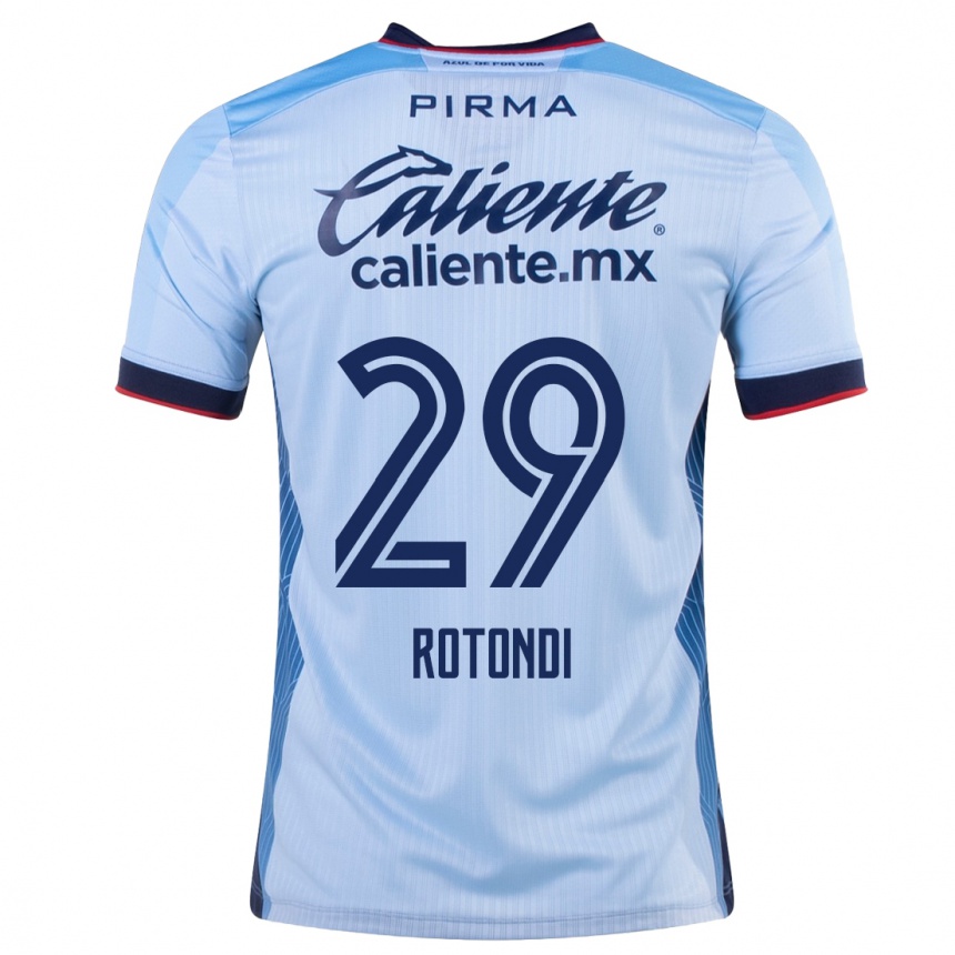 Niño Fútbol Camiseta Carlos Rotondi #29 Cielo Azul 2ª Equipación 2023/24