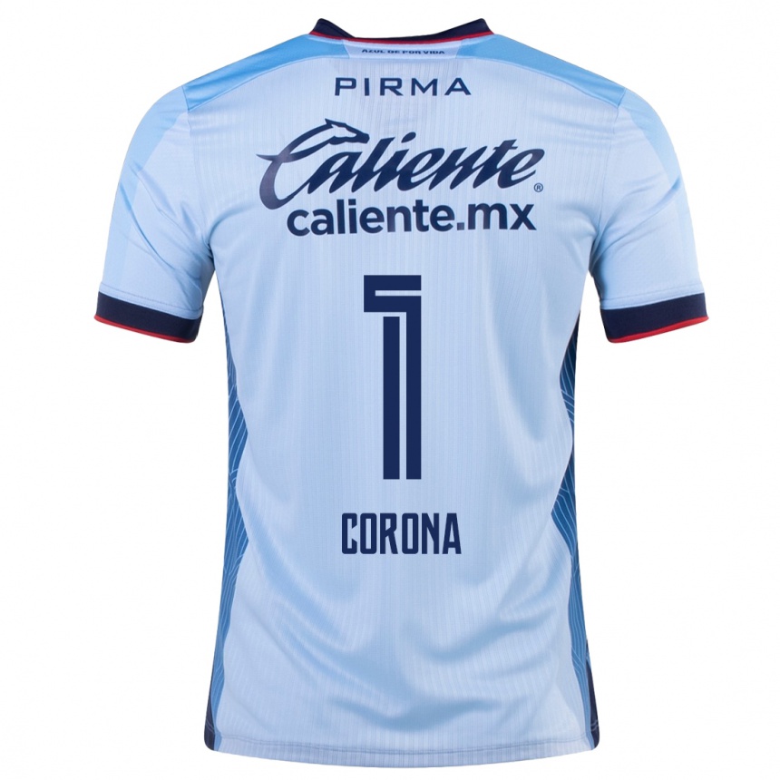 Niño Fútbol Camiseta Jose De Jesus Corona #1 Cielo Azul 2ª Equipación 2023/24
