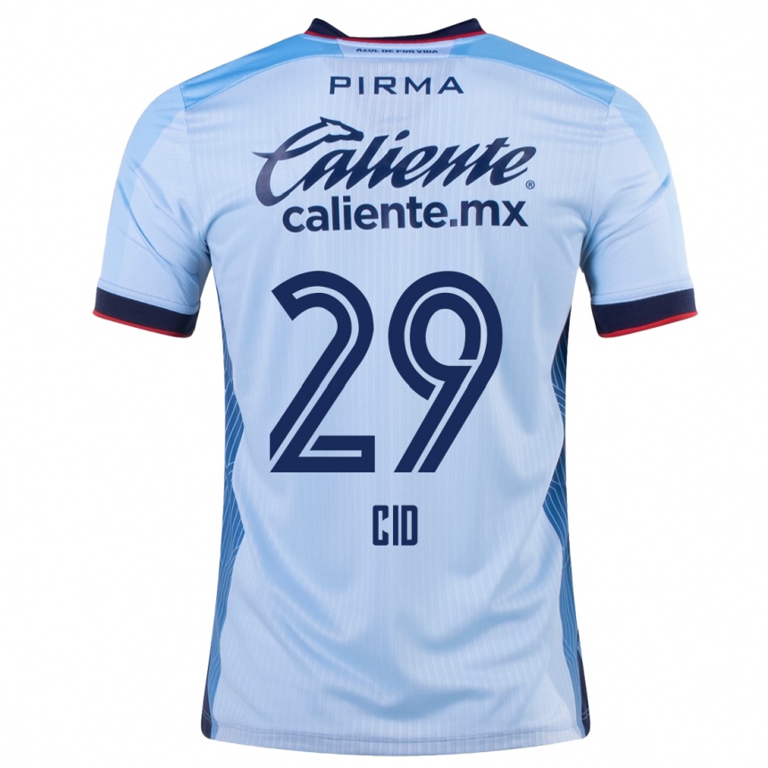 Niño Fútbol Camiseta Claudia Cid #29 Cielo Azul 2ª Equipación 2023/24
