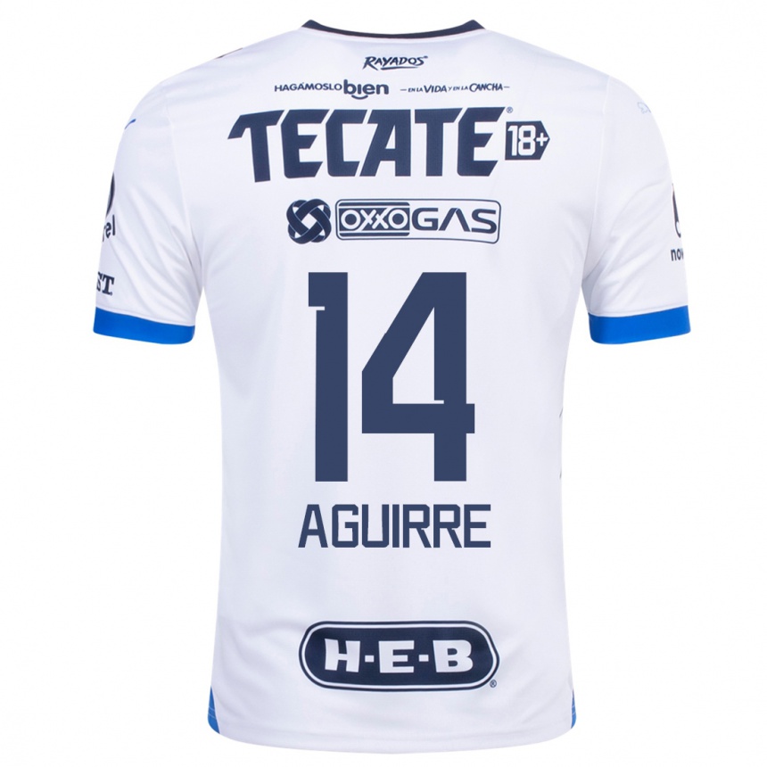 Niño Fútbol Camiseta Érick Aguirre #14 Blanco 2ª Equipación 2023/24