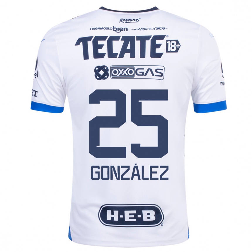 Niño Fútbol Camiseta Jonathan González #25 Blanco 2ª Equipación 2023/24