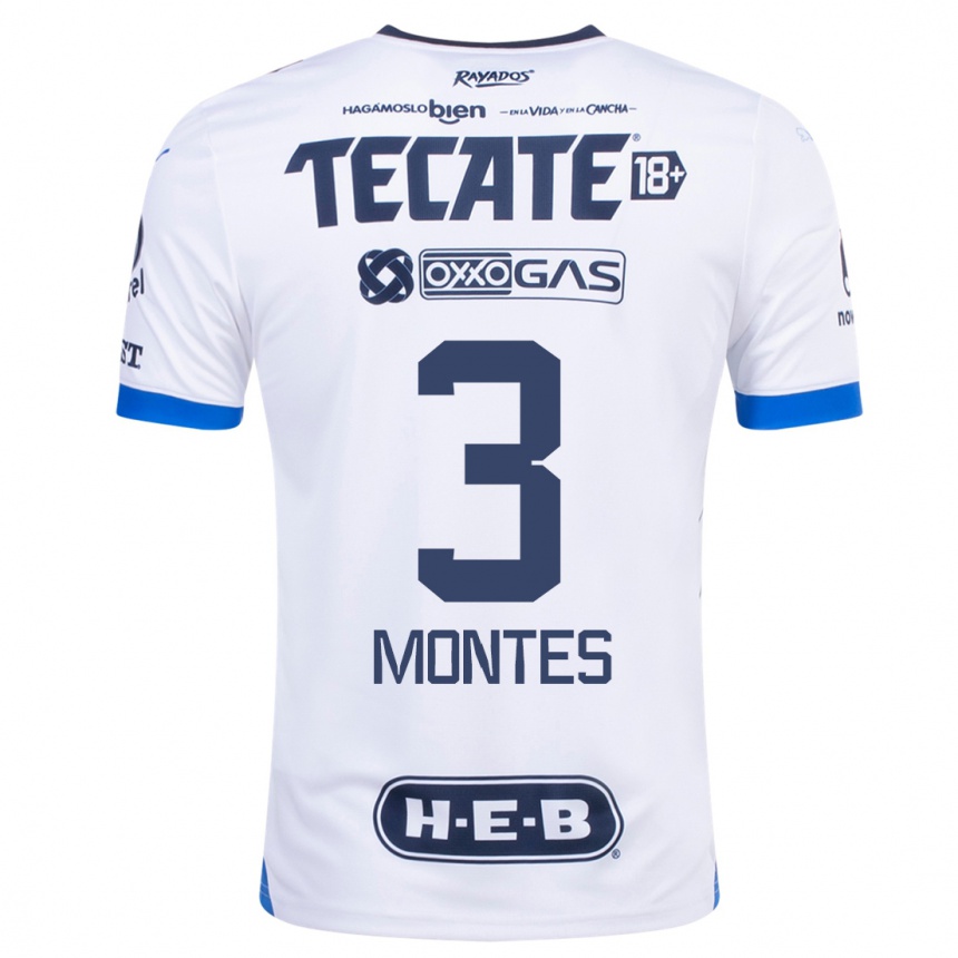 Niño Fútbol Camiseta Cesar Montes #3 Blanco 2ª Equipación 2023/24