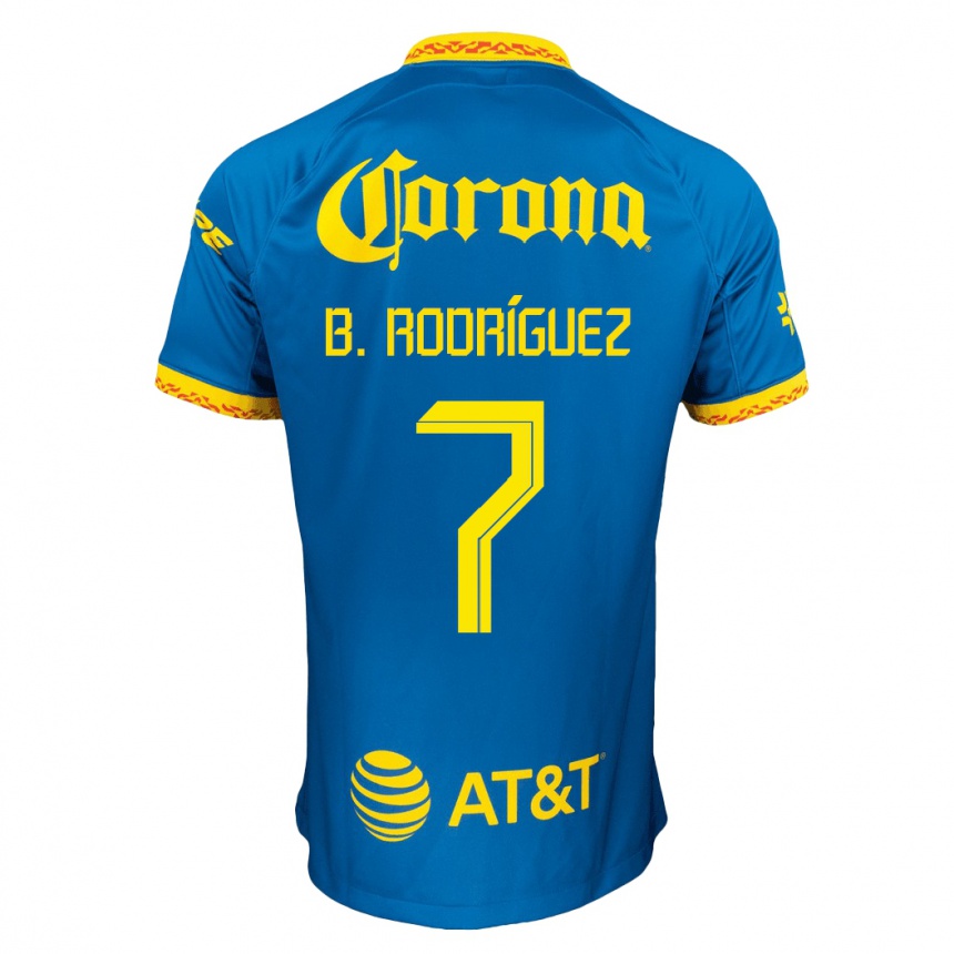 Niño Fútbol Camiseta Brian Rodríguez #7 Azul 2ª Equipación 2023/24