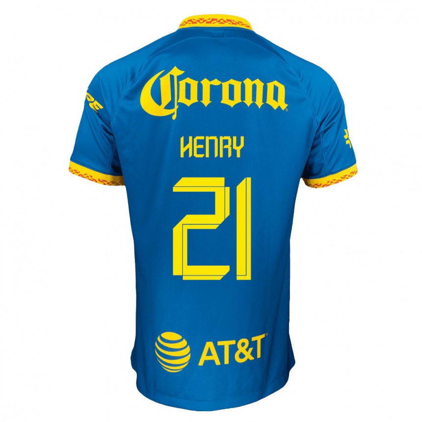 Niño Fútbol Camiseta Henry Martín #21 Azul 2ª Equipación 2023/24