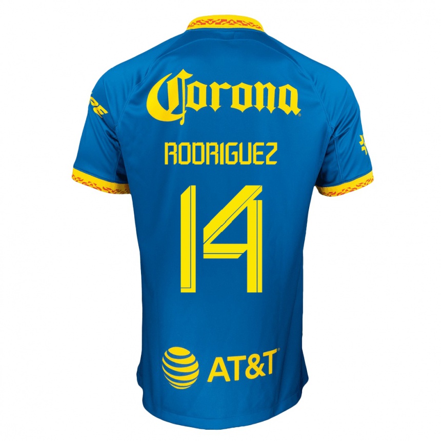 Niño Fútbol Camiseta Monica Rodriguez #14 Azul 2ª Equipación 2023/24