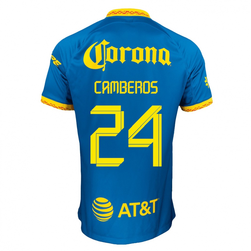 Niño Fútbol Camiseta Scarlett Camberos #24 Azul 2ª Equipación 2023/24