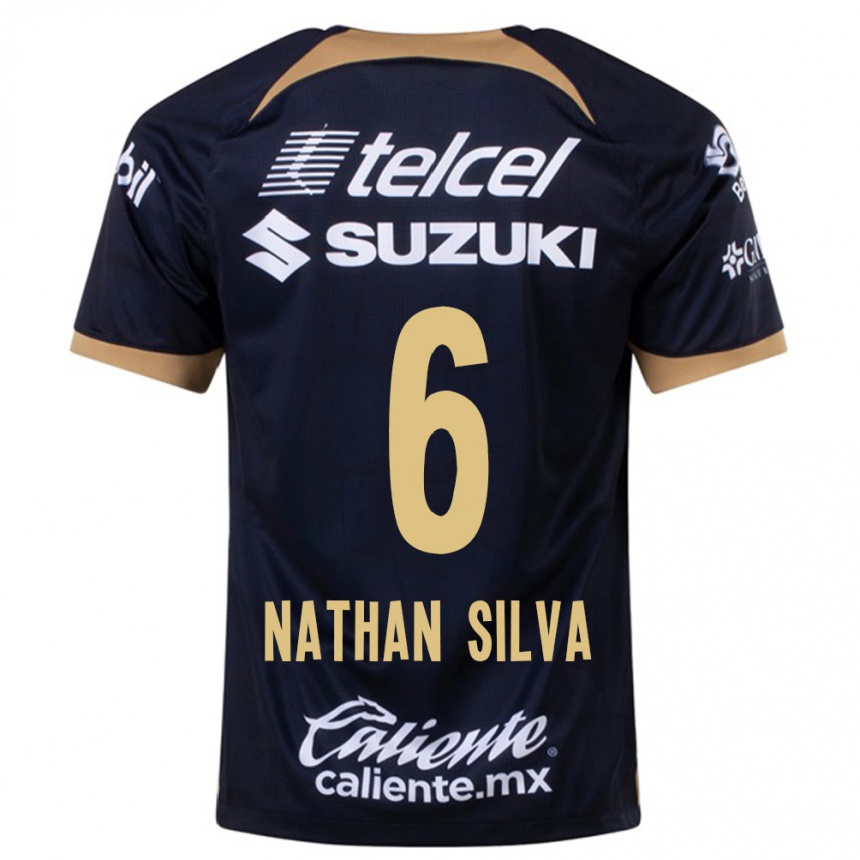 Niño Fútbol Camiseta Nathan Silva #6 Azul Oscuro 2ª Equipación 2023/24