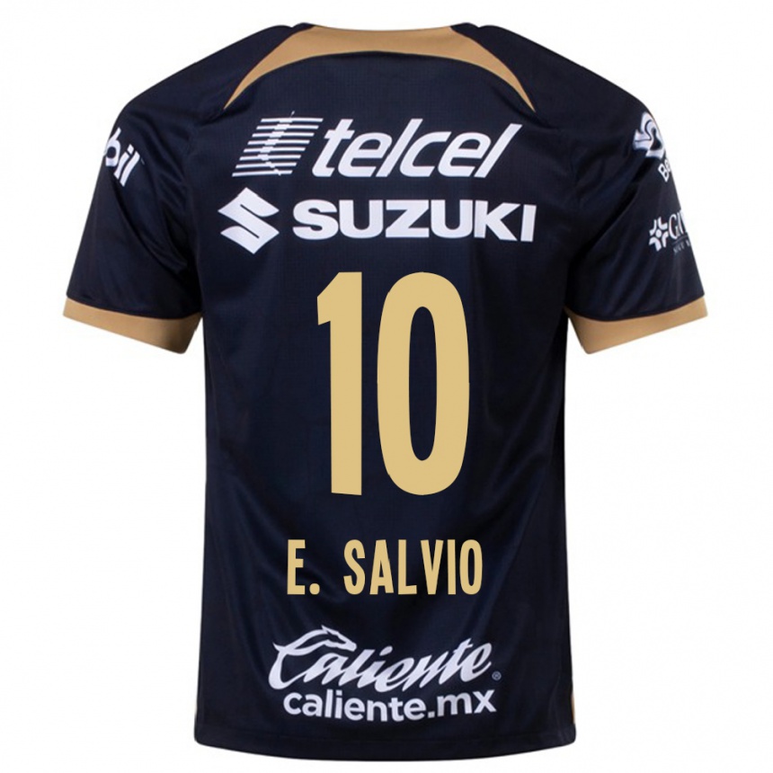 Niño Fútbol Camiseta Eduardo Salvio #10 Azul Oscuro 2ª Equipación 2023/24