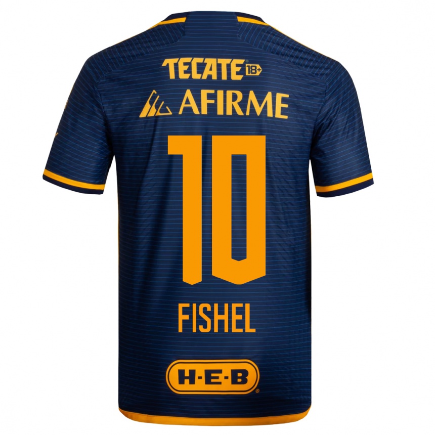 Niño Fútbol Camiseta Mia Fishel #10 Azul Oscuro 2ª Equipación 2023/24