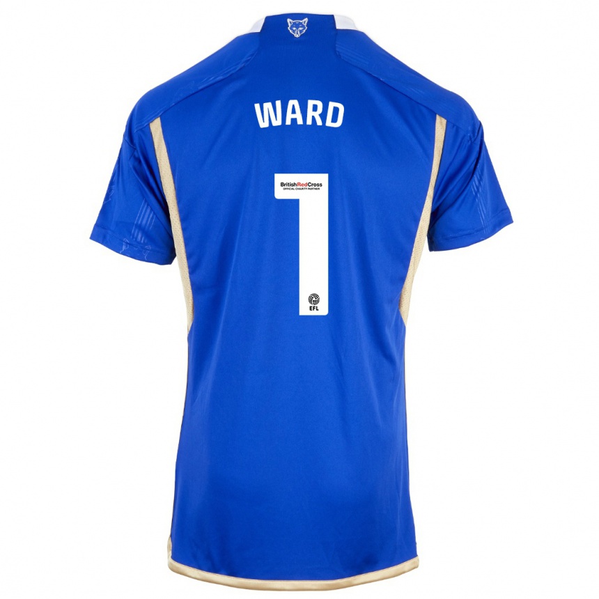 Hombre Fútbol Camiseta Danny Ward #1 Azul Real 1ª Equipación 2023/24