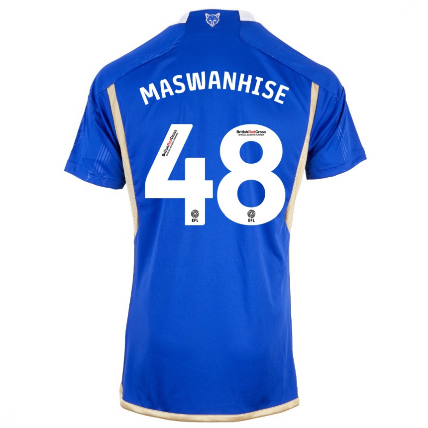 Hombre Fútbol Camiseta Tawanda Maswanhise #48 Azul Real 1ª Equipación 2023/24