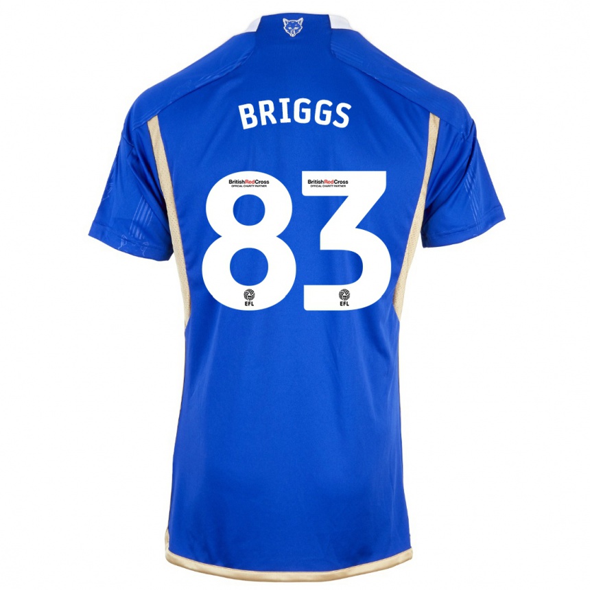 Hombre Fútbol Camiseta Logan Briggs #83 Azul Real 1ª Equipación 2023/24