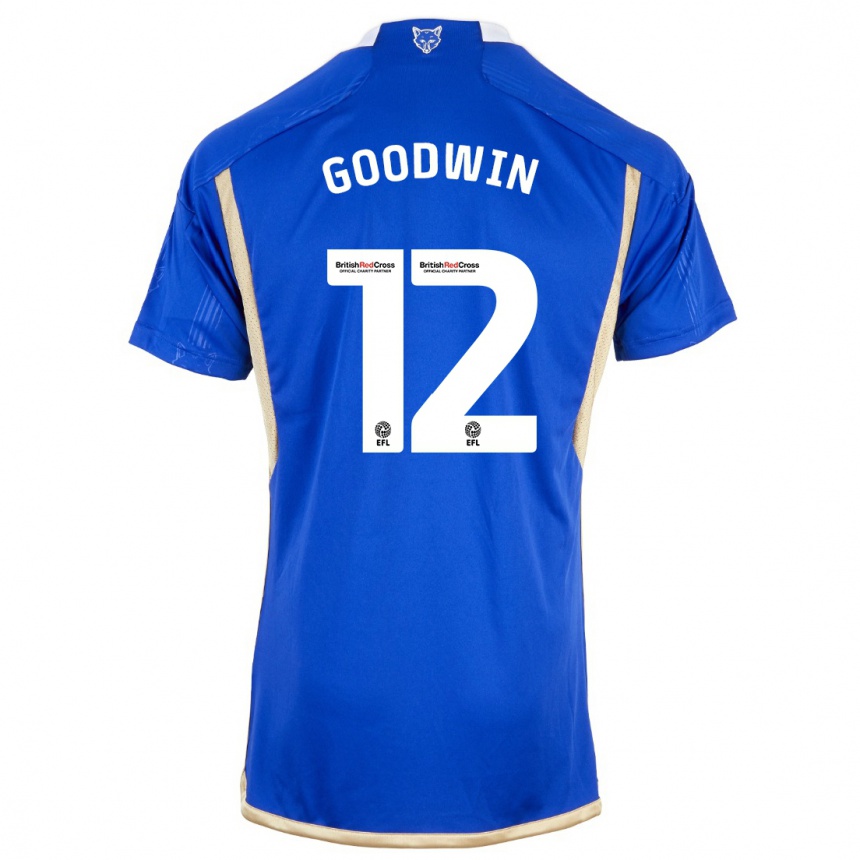 Hombre Fútbol Camiseta Missy Goodwin #12 Azul Real 1ª Equipación 2023/24