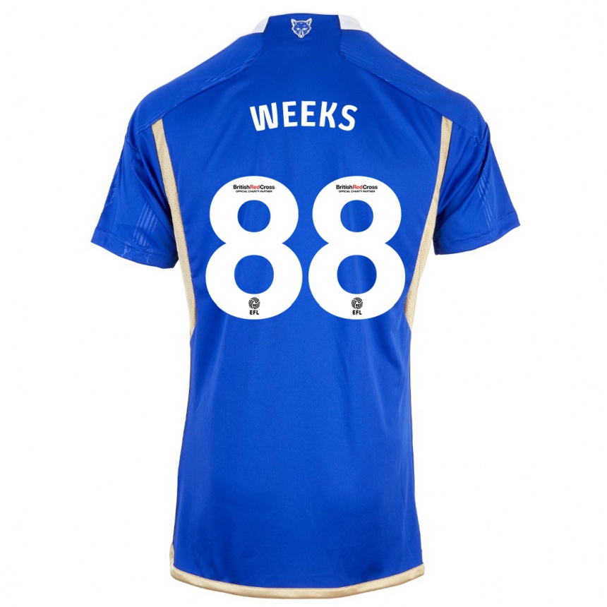 Hombre Fútbol Camiseta Tyler Weeks #88 Azul Real 1ª Equipación 2023/24