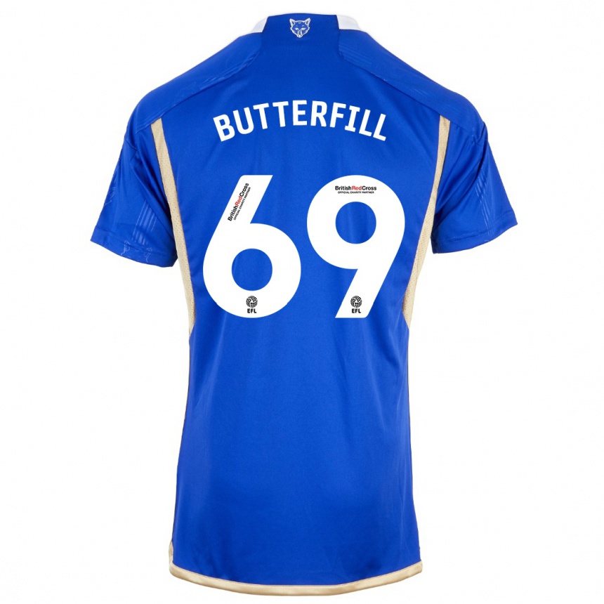 Hombre Fútbol Camiseta Jack Butterfill #69 Azul Real 1ª Equipación 2023/24