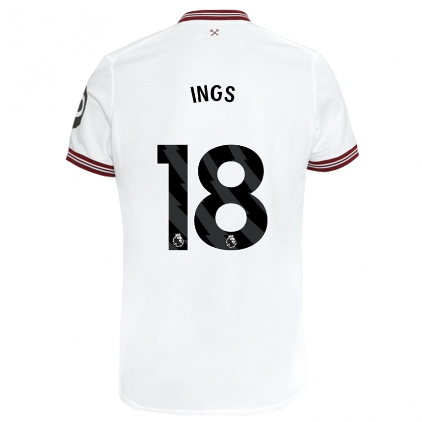 Hombre Fútbol Camiseta Danny Ings #18 Blanco 2ª Equipación 2023/24