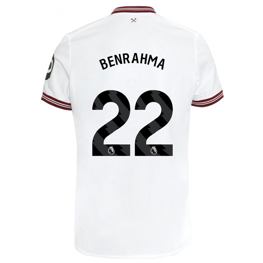 Hombre Fútbol Camiseta Saïd Benrahma #22 Blanco 2ª Equipación 2023/24