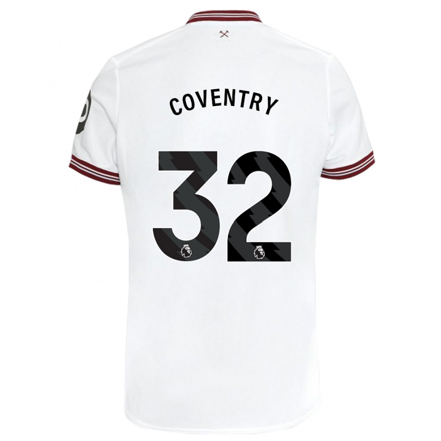 Hombre Fútbol Camiseta Conor Coventry #32 Blanco 2ª Equipación 2023/24