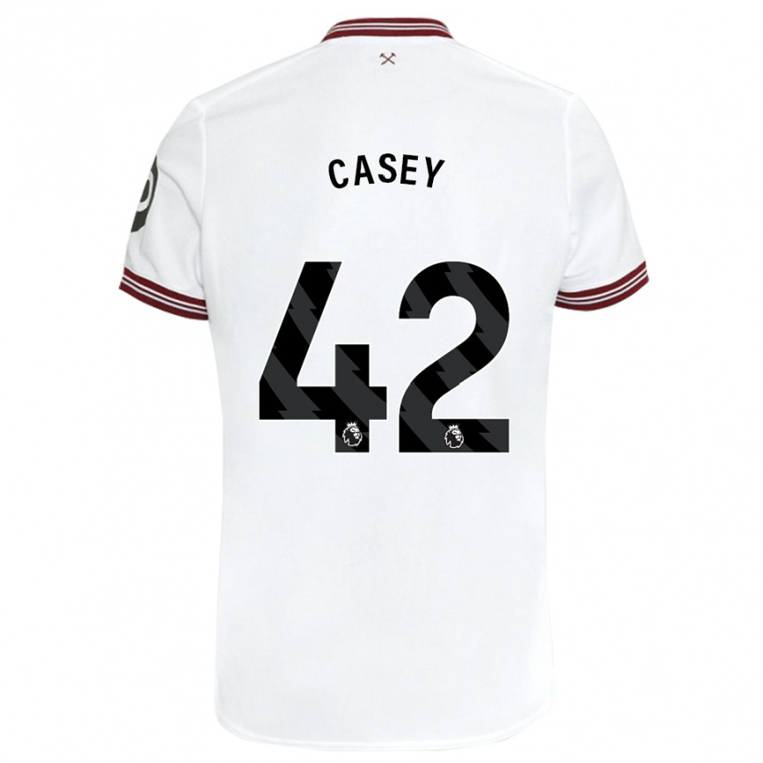 Hombre Fútbol Camiseta Kaelan Casey #42 Blanco 2ª Equipación 2023/24