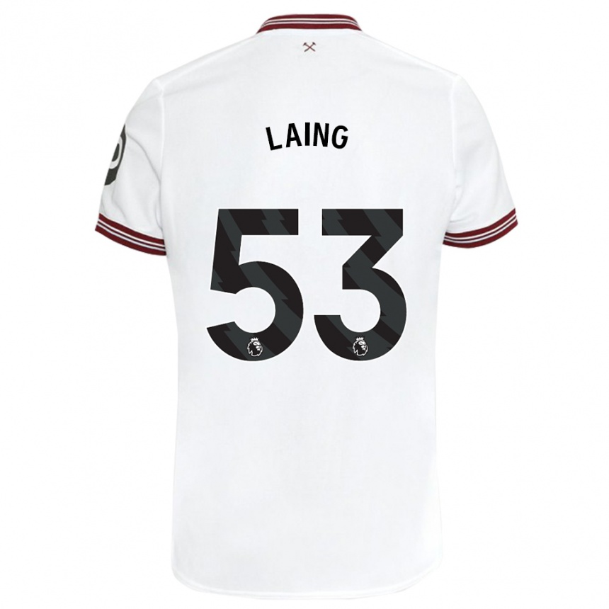 Hombre Fútbol Camiseta Levi Laing #53 Blanco 2ª Equipación 2023/24